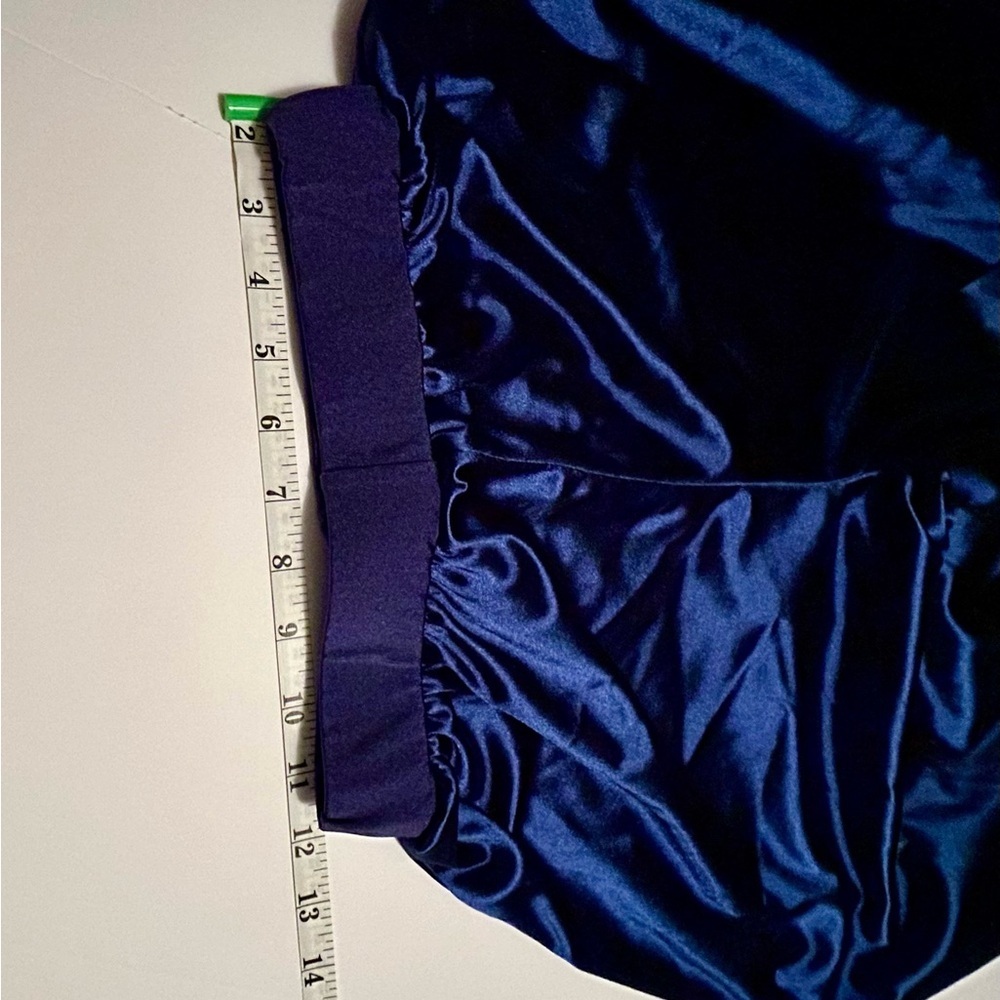 Girls Navy Satin Dance Pants - Picture 4 of 4